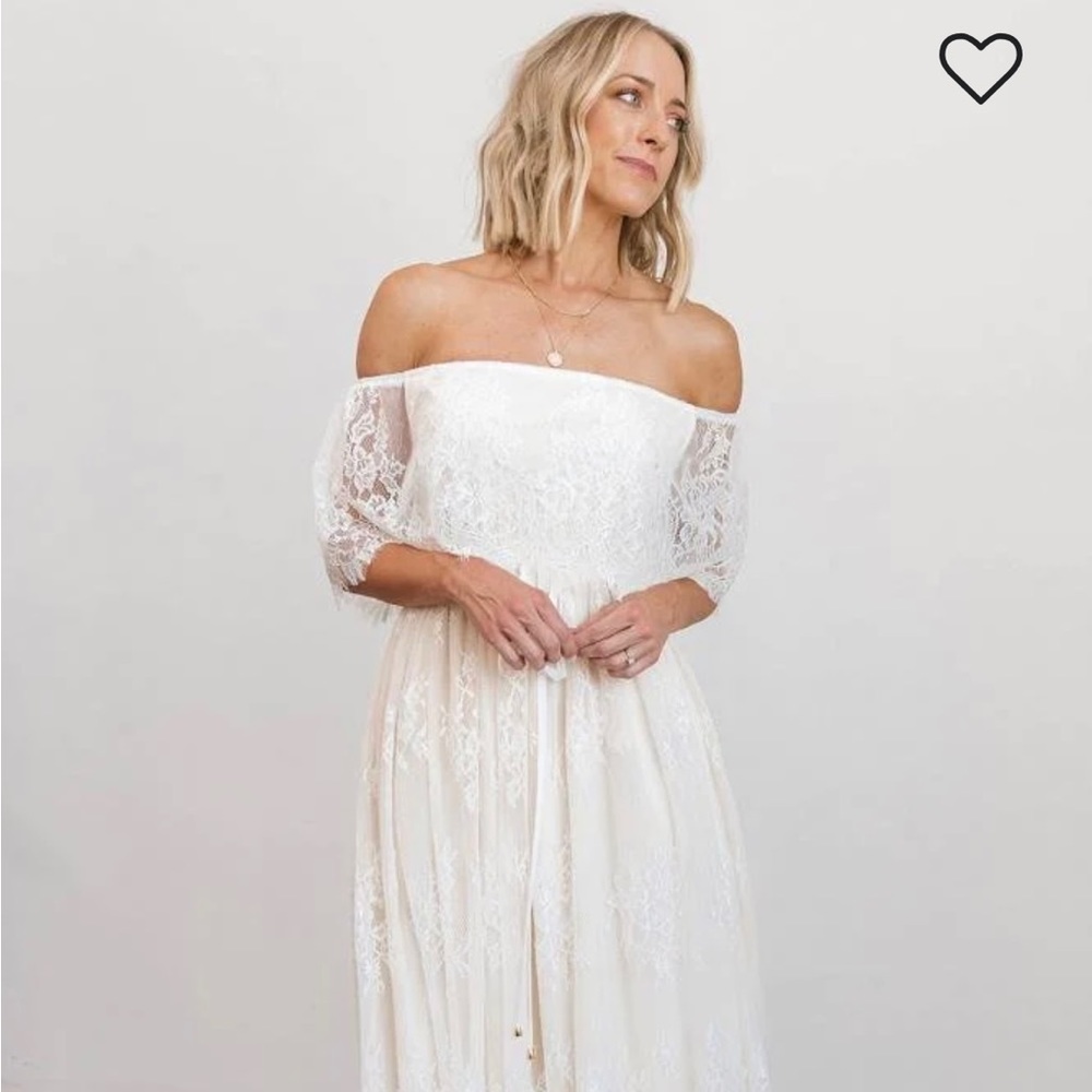 Beautiful white lace Maxi dress !